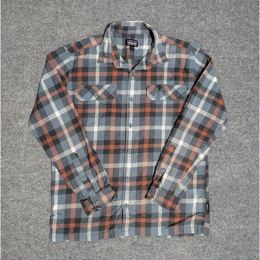 Patagonia Fjord Flannel Shirt Mens Medium Midweight Plaid